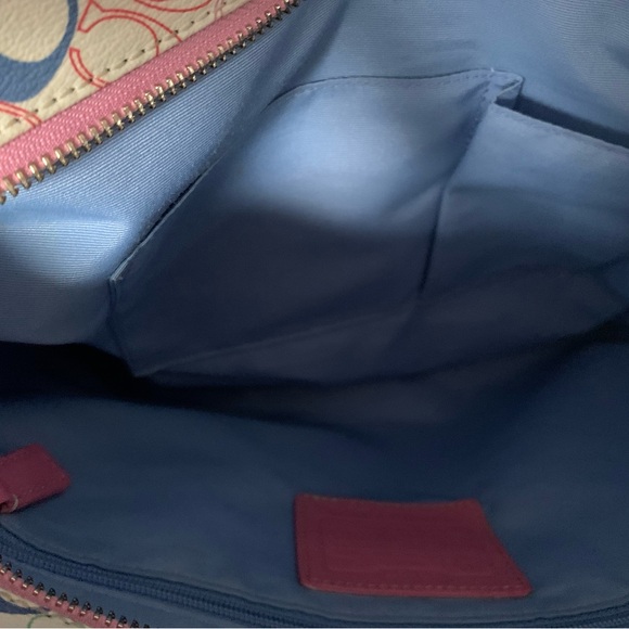 Coach Signature Tote with Pink Trim - Picture 7 of 8